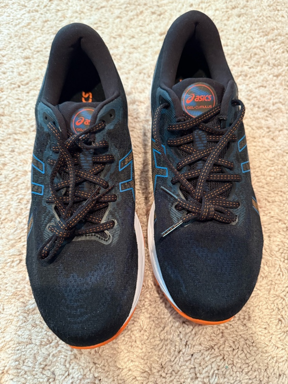 ASICS Gel-Cumulus 23 Men's Size 8.5 Black Orange Running Shoes NEW No Box